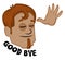 Human emoji showing good bye, illustration, vector