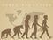 Human evolution cartoon