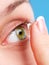 Human eye with corrective lens