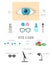 Human eye diagram, eye care, vector flat isolated illustration