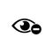 Human Eye with Minus, Nearsighted Vision, Myopia Flat Vector Icon