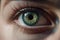 Human eye realistic closeup generative AI