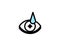 The human eye on a white background. Eye drops. Improve eyesight. Symbol. Vector.