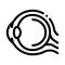 Human Eyeball Anatomy Organ Icon Thin Line Vector