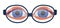 Human eyes with glasses. Check your eyesight illustration for medicine, medical web, blog. Optometrist, ophthalmology