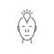 human face with bulb like insight logo