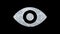 Human Face eye view Icon Shining Glitter Loop Blinking Particles .
