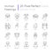 Human feelings pixel perfect linear icons set