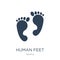 human feet icon in trendy design style. human feet icon isolated on white background. human feet vector icon simple and modern