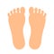 Human feet vector icon