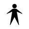 Human figure icon. Male person avatar symbol. Man or gentleman toilet and restroom sign. People logo.