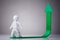 Human Figure Walking On Green Arrow