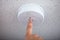 Human Finger Testing Smoke Detector