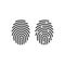Human fingerprint black vector icon