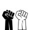 Human fist hand icon