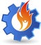 Human flame gear logo
