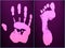 Human foot end hand prints identification