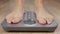 Human foot stepping on weighting scale for body mass control while losing weight