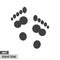 Human footprint black flat vector icon eps10