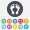 Human footprint sign icon. Barefoot symbol.