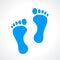 Human footprint vector icon