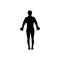 Human full body icon illustrations . Black silhouettes of men and women on a white background