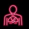human full energy neon glow icon illustration