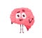 Human funny cartoon brain character