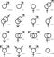Human gender orientation vector icons