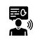 human greeting speech glyph icon vector illustration