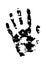 Human grunge handprint with skin texture