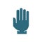 Human hand colored icon. Hygiene, human protection symbol
