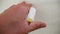 a human hand injured after a work accident, band-aid, band-aid to wrap the wound