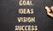 Human Hand Writing Goal Ideas Vision Success