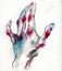 Human handbreadth closeup hand drawn creative illustration