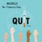 Human hands and cigarette.Quit Tobacco vector logo design template.May 31st World no tobacco day.No Smoking Day Awareness Idea