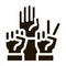 human hands race gestures icon Vector Glyph Illustration