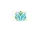 Human Hands And Wellness Life With Green Leaves Logo