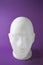 Human head bust on trendy lavender background