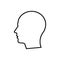 Human head profile outline illustration