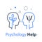 Human head profile, psychology professional or psychotherapy concept