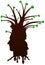 Human Head silhouette as a tree