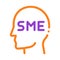 Human Head Sme Business Icon Thin Line Vector