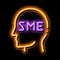 Human Head Sme Business neon glow icon illustration