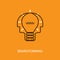 Human heads and light bulb icon.Creative mind logo.Creative group logo.Brain.Creative mind.Man head and people