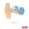 Human Hearing Aid color flat icon