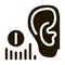 human hearing warning icon Vector Glyph Illustration
