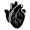 Human heart organ icon , simple style