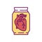 Human heart RGB color icon