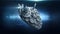 Human heart with rotating metal gears